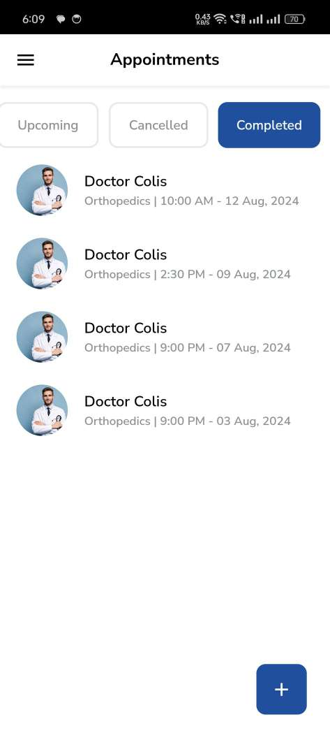 Hospital Management System — doctor app — Cancel Appointment